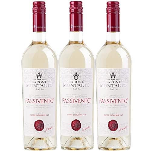 Barone Montalto Passivento Bianco Terre Siciliane IGT Weißwein Wein halbtrocken (3 Flaschen) von Barone Montalto