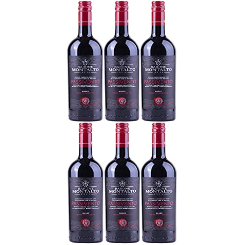 Barone Montalto Passivento Rosso Terre Siciliane IGT Rotwein Wein halbtrocken (6 Flaschen) von Barone Montalto