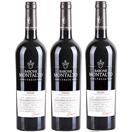 Barone Montalto Syrah Terre Siciliane IGT Rotwein Wein halbtrocken Italien (3 Flaschen) von Barone Montalto