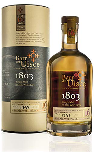 Barr an Uisce An Uisce 1803 16 Years Old Single Malt Irish Whiskey 46% Volume 0,7l in Geschenkbox Whisky von Barr An Uisce