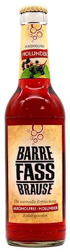 Barre Fass-Brause Holunder Alkoholfrei, 24er Pack (24 x 0.33 l) MEHRWEG von Barre