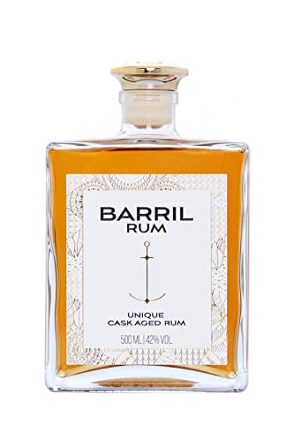 Skin Gin | Barril Rum | 500 ml | In Bourbon- und Eichenfässern gelagert | Blend aus vier Rumsorten | Tiefer & Intensiver Geschmack von Barril Rum
