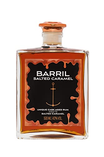 Skin Gin | Barril Salted Caramel Cask Aged Rum | 500 ml | Süß-salzige Aromen von Sahnekaramell und Premium-Meersalz | in Bourbon-Eichenfässern gereift | 42% vol. von Barril Rum