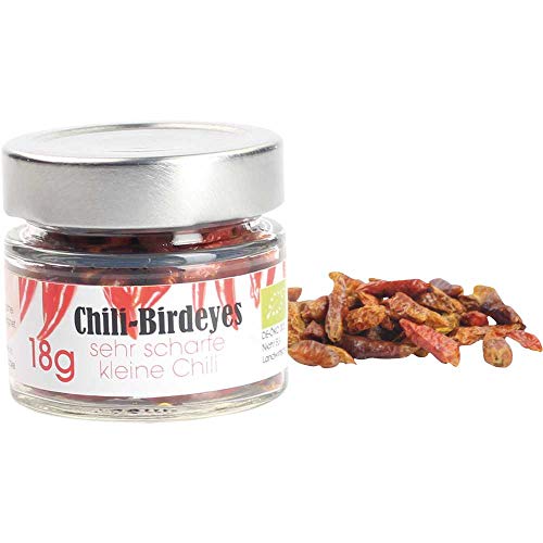 Chili Birdeyes sehr scharfe kleine Chili Vegan BARRIQUE-Feine Manufaktur Deutschland 18g-Glas von Barrique
