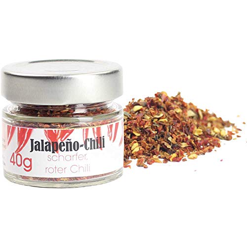 Chili Jalapeno,rot -sehr scharf- Vegan BARRIQUE-Feine Manufaktur Deutschland 40g-Glas von Barrique