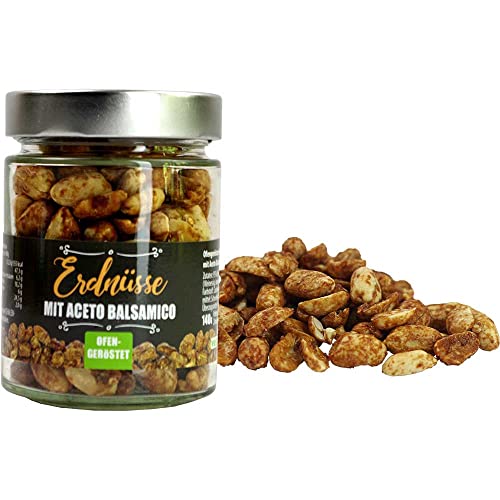 Erdnüsse mit Aceto Balsamico 140g Vegan hausgemacht BARRIQUE-Feine Manufaktur Deutschland 140g-Glas von Barrique
