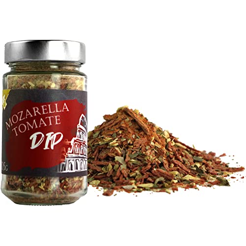 Mozarella-Tomate Dip Pesto-Mischung z.Anrühren Vegan hausgemacht BARRIQUE-Feine Manufaktur Deutschland 105g-Glas von Barrique