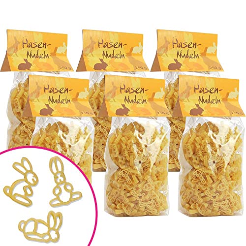 Nudeln Hasennudeln Osternudeln 6er Pack Eier-Teigwaren Vegetarisch 1500g-Pack von Barrique