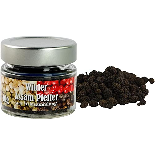 Pfeffer Wilder Assam Pfeffer Wildsammlung Vegan BARRIQUE-Feine Manufaktur Indien 40g-Glas von BARRIQUE-Feine Manufaktur