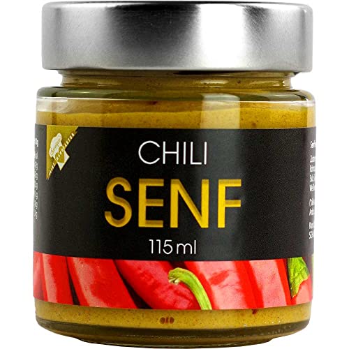 Senf Chili-Senf Senf mit Chili Vegan hausgemacht BARRIQUE-Feine Manufaktur Deutschland 115mlGlas von Barrique