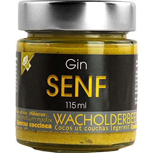 Senf Gin-Senf mit Wacholder Gin-Senf mit Wacholder. Vegan hausgemacht BARRIQUE-Feine Manufaktur Deutschland 115mlGlas von Barrique