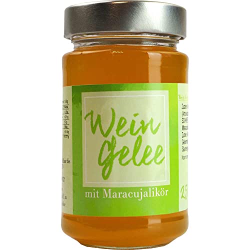 Wein-Gelee Maracuja-Likör mit Maracuja-Likör Vegan hausgemacht BARRIQUE-Feine Manufaktur Deutschland 250g-Glas Wein-Gelee Maracuja-Likör mit Maracuja-Likör Vegan hausgemacht BARRIQUE-Feine Manufaktur Deutschland 250g-Glas von Barrique