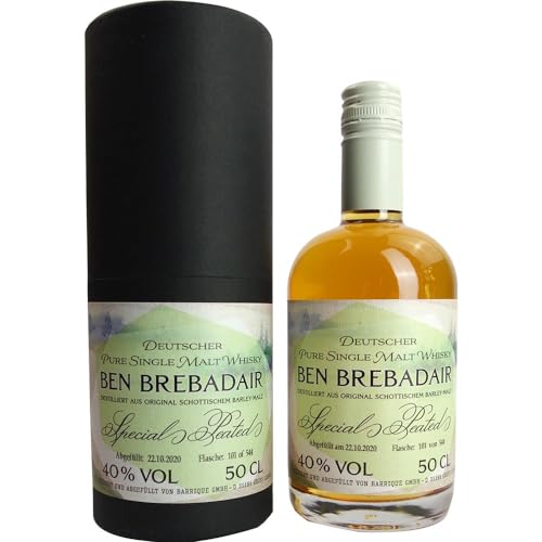 Whisky Ben Brebadair Peated Extra Peated Single Malt Vegan BARRIQUE Destillerie Deutschland 500ml-Fl von Barrique