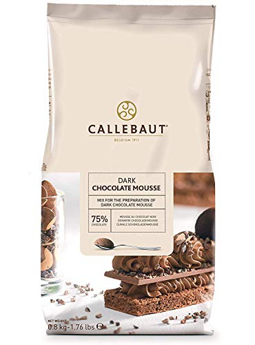 Callebaut Chocolate Mousse dark, Schokoladen-Mousse-Pulver, Schokoladenmousse, dunkle Schokolade, 75% Kakako, 1x 800G von Callebaut