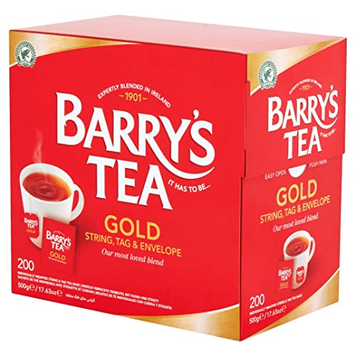 Barry's Tea Gold Blend String & Tag in Envelope 200 Teebeutel von Barry's Tea