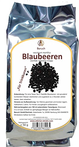 Blaubeeren - (Vaccinium myrtillus, Blaubeere, Schwarzbeere, Mollbeere, Wildbeere, Waldbeere, Bickbeere, Zeckbeere, Moosbeere) - 50g von Baruch