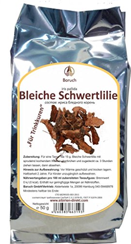 Bleiche Schwertlilie Wurzel - (Iris pallida, Blasse Schwertlilie, Dalmatinische Iris) - 50g von Baruch