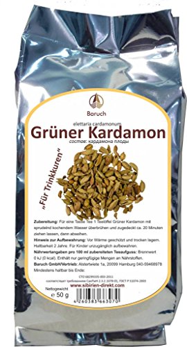 Grüner Kardamom - (Elettaria cardamomum) - 50g von Baruch