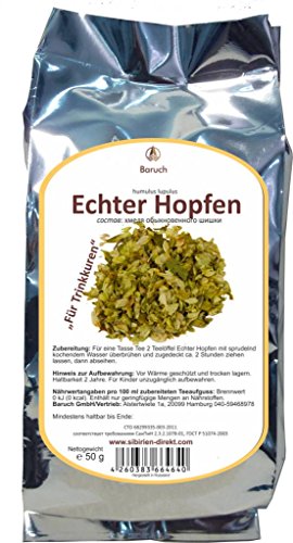 Hopfen - (Humulus lupulus) - 50g von Baruch