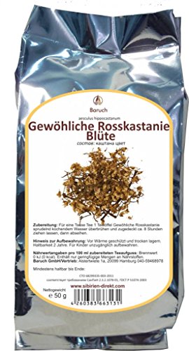 Rosskastanie Blüte - (Aesculus hippocastanum, Gemeine Rosskastanie, Weiße Rosskastanie) - 50g von Baruch