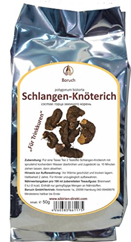 Schlangen-Knöterich - (Bistorta officinalis Delarb, Persicaria bistorta, Polygonum bistorta, Bistorta major, Wiesen-Knöterich) - 50g von Baruch