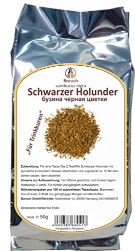 Schwarzer Holunder Blüten - (Sambucus nigra, Holler, Flieder) - 50g von Baruch