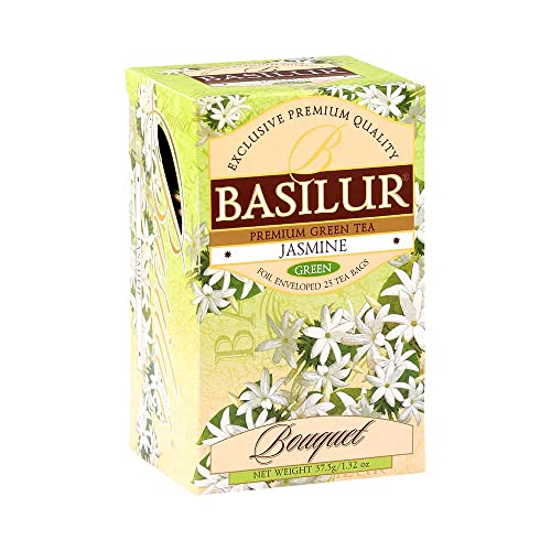 Basilur Tea Bouquet Jasmine Folienbeutel mit Umschlag (2 Stück, insgesamt 40 Stück) von Basilur