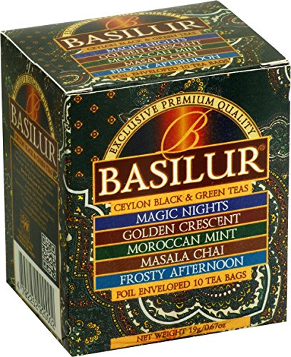 BASILUR Assorted Orient Schwarzer & Grüner Tee 8x2g a 2x1,5g von Basilur