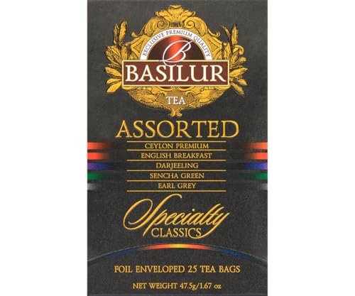 BASILUR Assorted Specialty Schwarzer & Grüner Tee 4x4x2g a 1x4x1,5g von Basilur