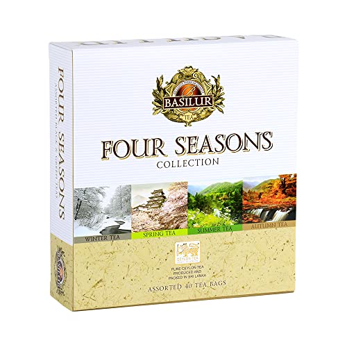 BASILUR Four Seasons Assorted Gift Box Schwarzer und Grüner Tee 40FE von Basilur