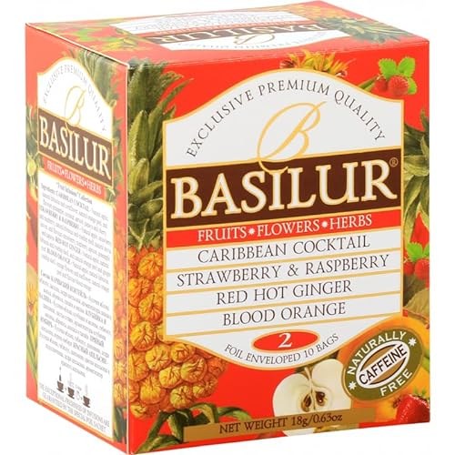 BASILUR Fruit Infusions Assorted Vol. II. Schwarzer & Grüner Tee 10x1,8g von Basilur