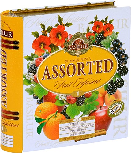 BASILUR Fruit Infusions Book Summer Fiesta Früchtetee Dose 32x1,8g von Basilur