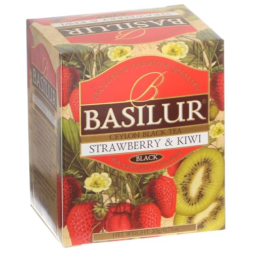 BASILUR Magic Fruits Strawberry & Kiwi schwarzer Tee 10x2g von Basilur
