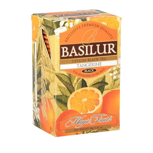 BASILUR Magic Fruits Tangerine schwarzer Tee 20x2g von Basilur