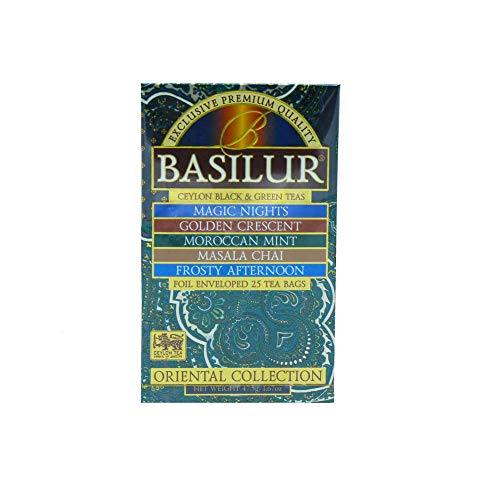 BASILUR Orient Assorted Schwarzer & Grüner Tee 16x2g a 4x1,5g von Basilur