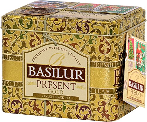 BASILUR Present Gold Schwarzer Tee Dose 100g von Basilur