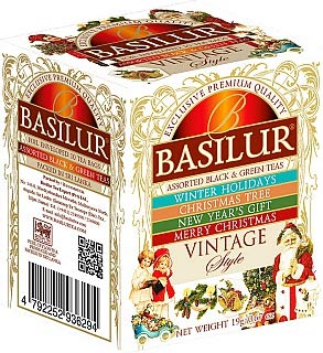 BASILUR Vintage Assorted Schwarzer & Grüner Tee 8x2g/2x1,5g von Basilur