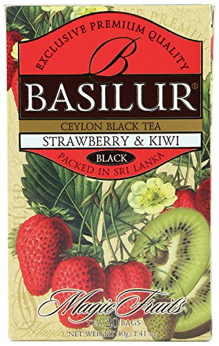 Basilur Ceylon Schwarztee Erdbeere & Kiwi - 20 beutel von Basilur