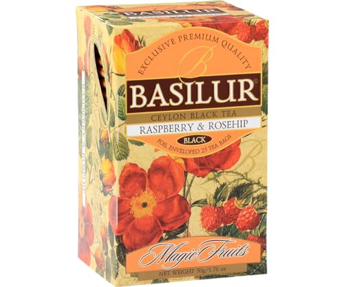 Basilur Black Tea Himbeere & Hagebutte 2 x 20 Aufgußbeutel (Doppelpack) von Basilur