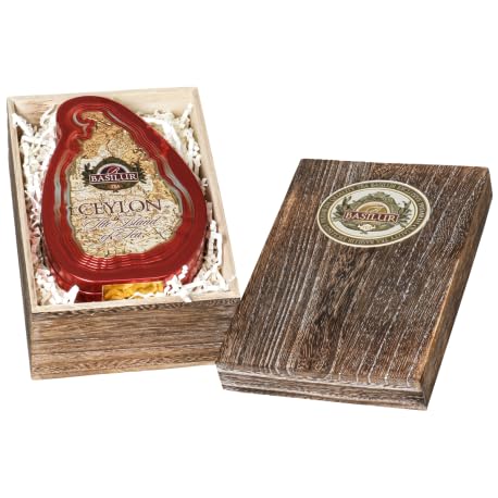 Basilur -CRIMSON PAULOWNIA BOX - 100 g limitiertes Set bestehend aus schwarzem Ceylon-Tee in einer dekorativen Crimson-Edition-Dose von Basilur