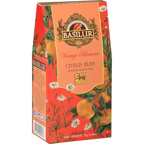 Basilur -Ceylon-Schwarztee VINTAGE BLOSSOMS - CITRUS BLISS Tüte - 75 g von Basilur