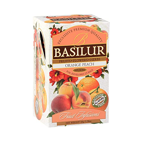 Basilur Fruit Infusions Orange Peach Früchtetee 20x1,8 g von Basilur