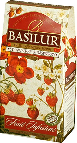 Basilur Fruit Infusions Strawberry & Raspberry Früchtetee 100 g von Basilur