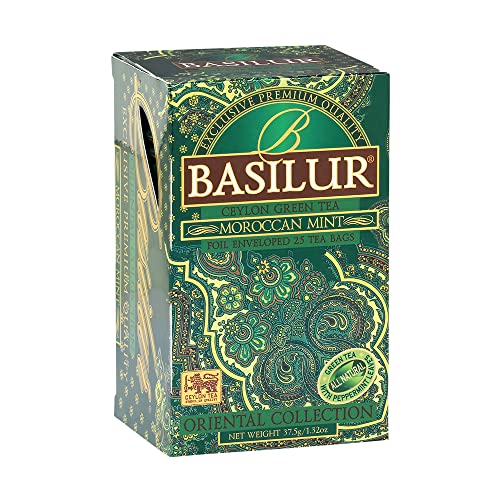 Basilur Grüner Tee "Moroccan Mint" 2 x 20 Aufgußbeutel (Doppelpack) von Basilur