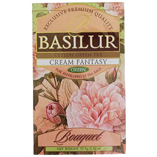 Basilur grüner Tee Cream Fantasy 2er Pack (2 x 25 Teebeutel) Ceylon Grüntee green tea von Basilur