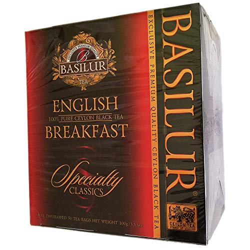 Basilur English Breakfast schwarzer Tee Specialty Classics 50 Teebeutel Schwarztee black tea von Basilur