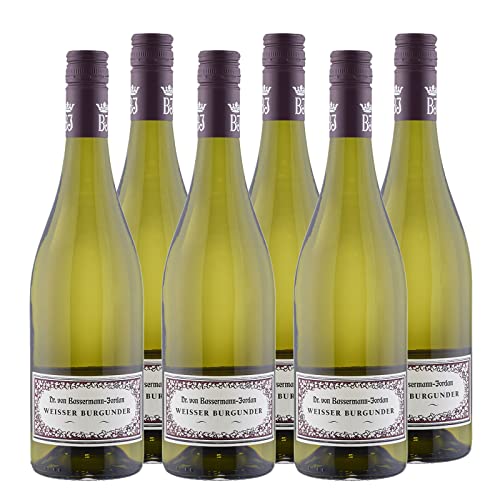 Bassermann Weisser Burgunder trocken QbA Weißwein Pfalz trocken (6 x 0.75l) von Bassermann-Jordan