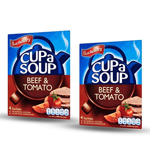 Batchelors Cup a Soup Beef & Tomato (4 pro Packung - 88g) - Packung mit 2 von Batchelors