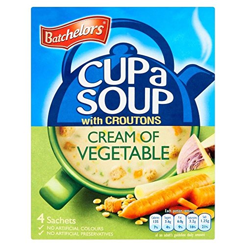 Batchelors Cup ein Suppe mit Croutons Gemüsecreme (4 pro Packung - 120g) - Packung mit 2 von Batchelors