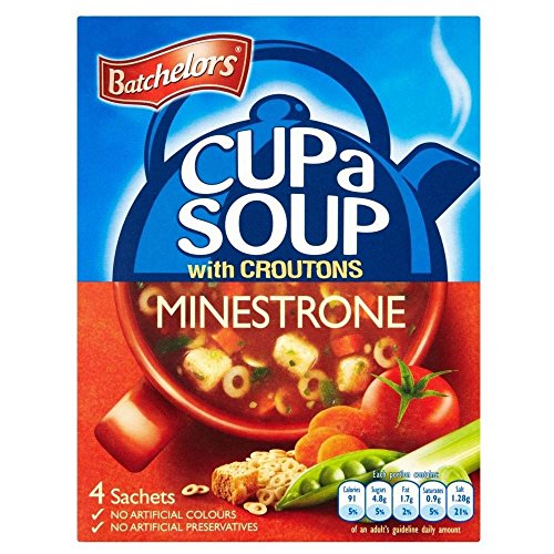 Batchelors Cup ein Suppe mit Croutons Minestrone (4 pro Packung - 94g) - Packung mit 2 von Batchelors